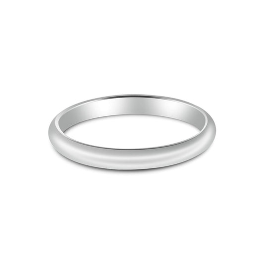 atjewels 18K White Gold Over .925 Sterling Silver Anniversary Plain Band Ring For Women's MOTHER'S DAY SPECIAL OFFER - atjewels.in