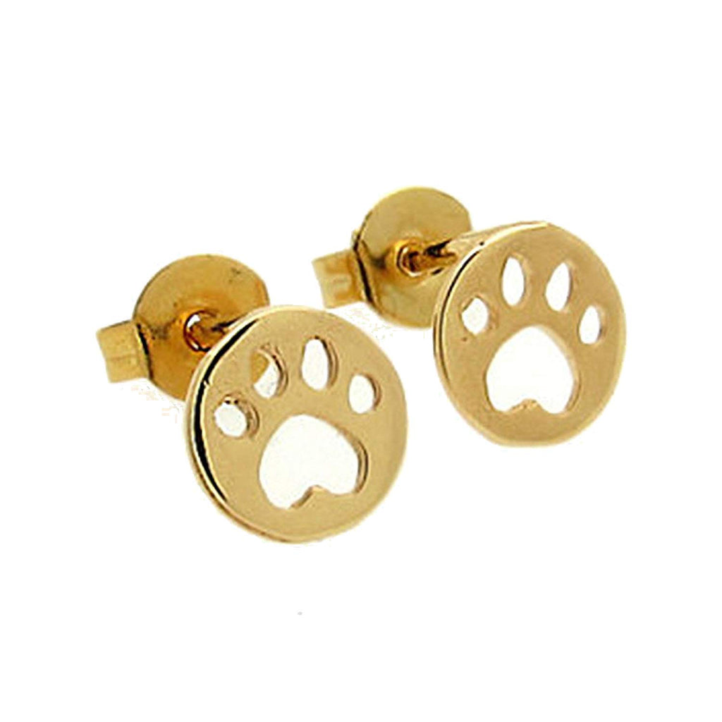 atjewels 14k Yellow Gold Over .925 Sterling Silver Foot Print Stud Earrings For Women's & Girl's For MOTHER'S DAY SPECIAL OFFER - atjewels.in