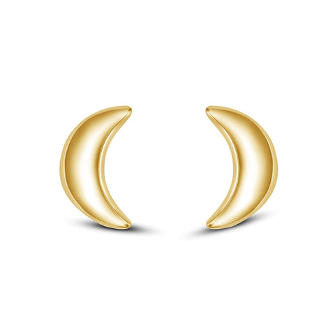 atjewels Chand Stud Earrings in 18k Yellow Gold Plated on 925 Sterling Silver MOTHER'S DAY SPECIAL OFFER - atjewels.in