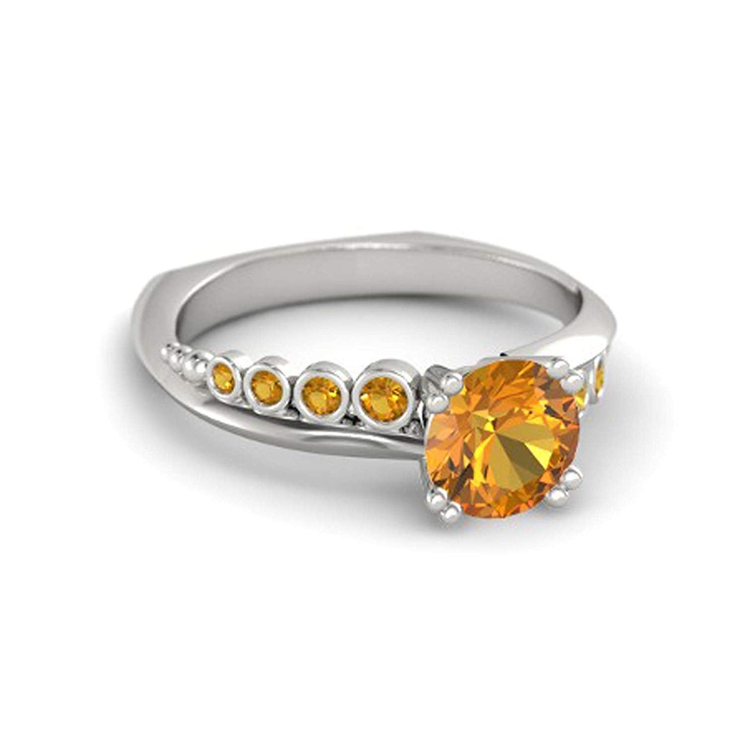 atjewels 14K White Gold Over .925 Sterling Silver with Choose the Various Color Engagement Ring MOTHER'S DAY SPECIAL OFFER - atjewels.in