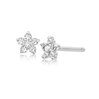 atjewels Star Stud Earrings in Round White Zirconia with 14K White Gold Over 925 Sterling Silver For Women's MOTHER'S DAY SPECIAL OFFER - atjewels.in