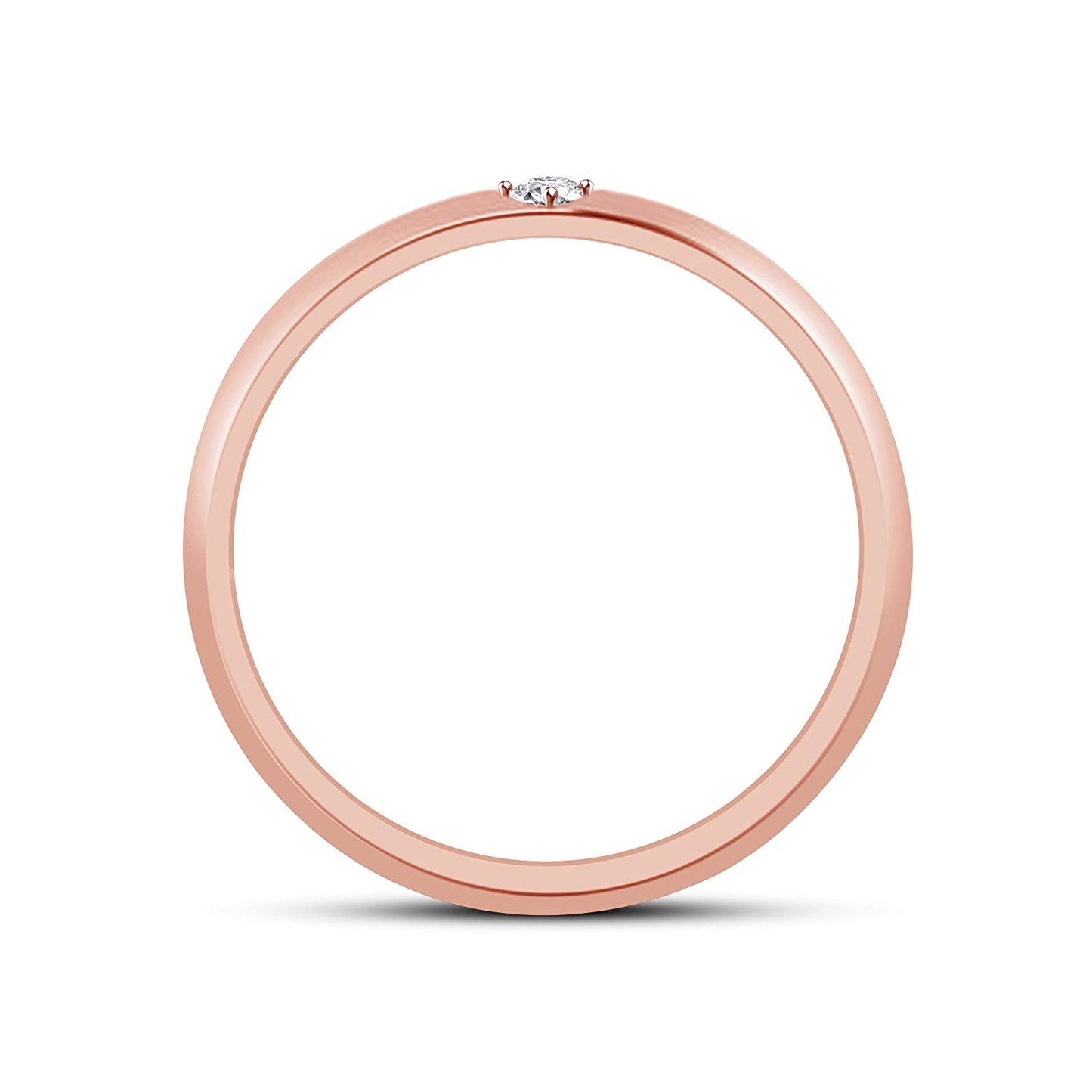 atjewels 14K Rose Gold Over 925 Silver Sterling Round White CZ Solitaire Engagement Ring MOTHER'S DAY SPECIAL OFFER - atjewels.in