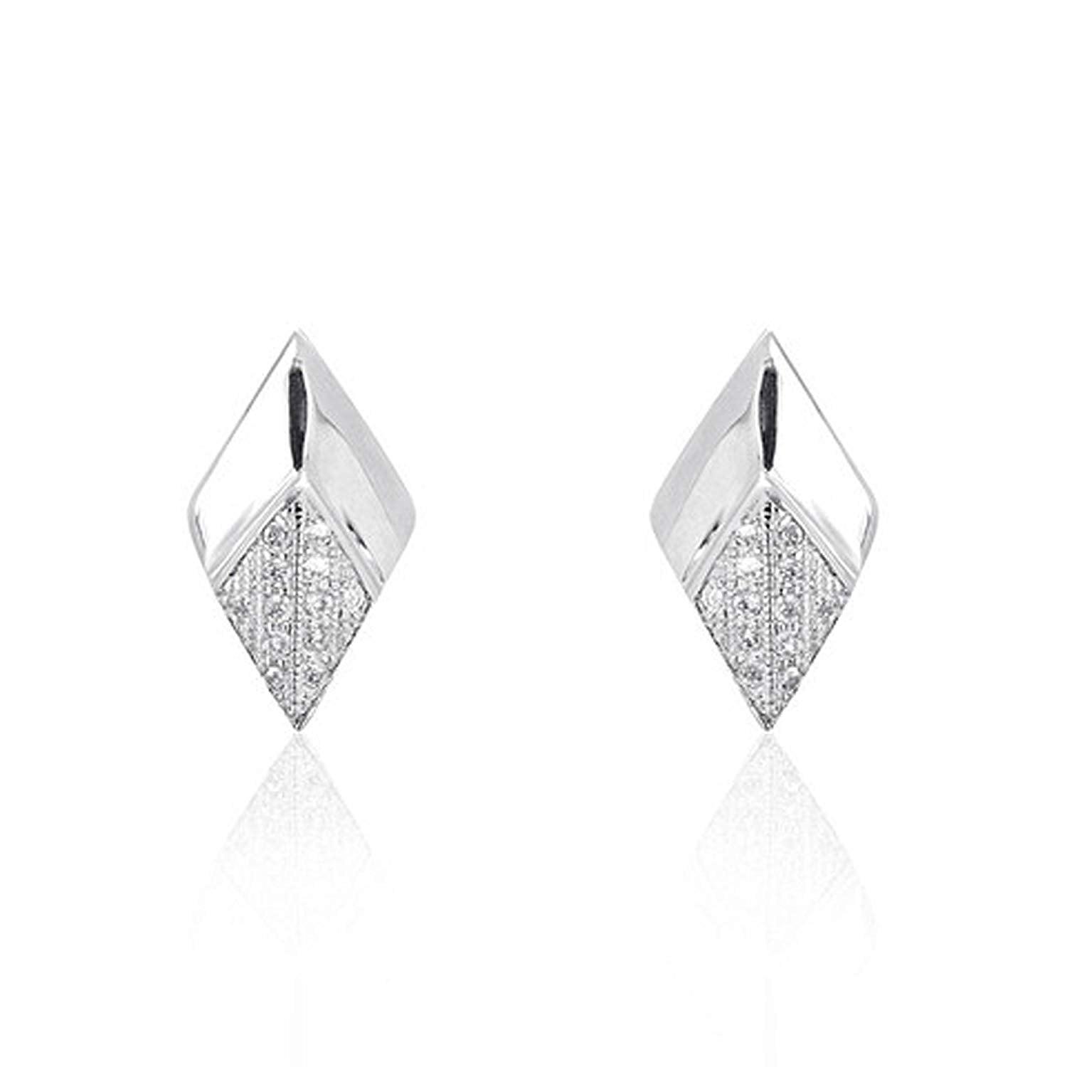 atjewels 0.97 Ct 14K White Gold Over 925 Sterling Silver Round White CZ Stud Earrings MOTHER'S DAY SPECIAL OFFER - atjewels.in