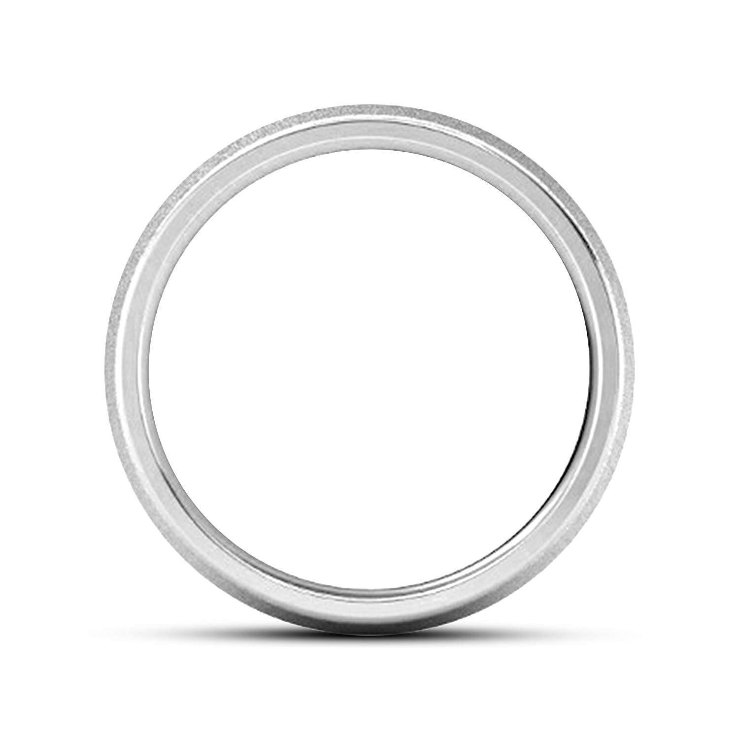 atjewels 18K White Gold Over 925 Sterling Silver Plain Wedding Band Ring For Men's MOTHER'S DAY SPECIAL OFFER - atjewels.in