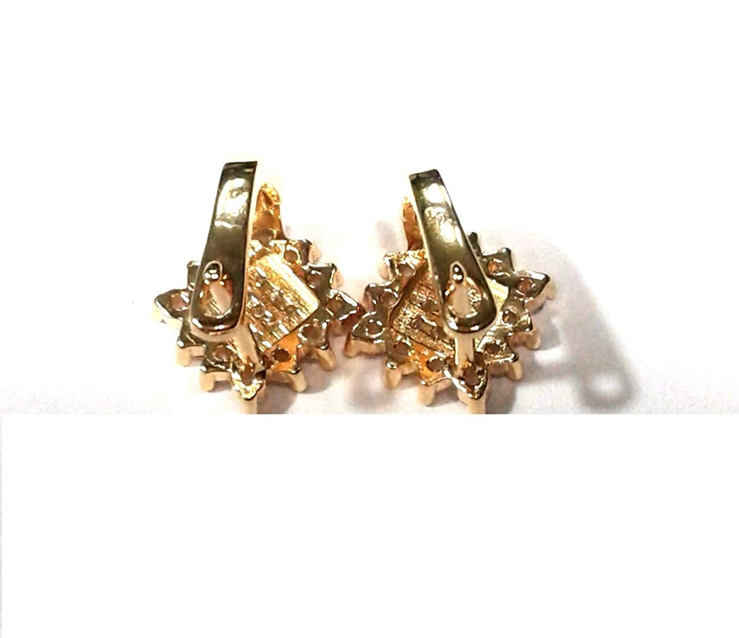 atjewels Round Cut White CZ 14k Yellow Gold Over 925 Sterling Silver Hoop Earrings For Girl's and Women's For MOTHER'S DAY SPECIAL OFFER - atjewels.in