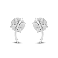 atjewels 18K White Plated On 925 Sterling Fashion Flower Stud Earrings For Women's MOTHER'S DAY SPECIAL OFFER - atjewels.in