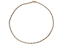 Anopchand Tilokchand Jewellers 14k Solid Rose Gold over 925 Sterling Silver 26" Beaded Chain Strand Necklace for Men Women - atjewels.in