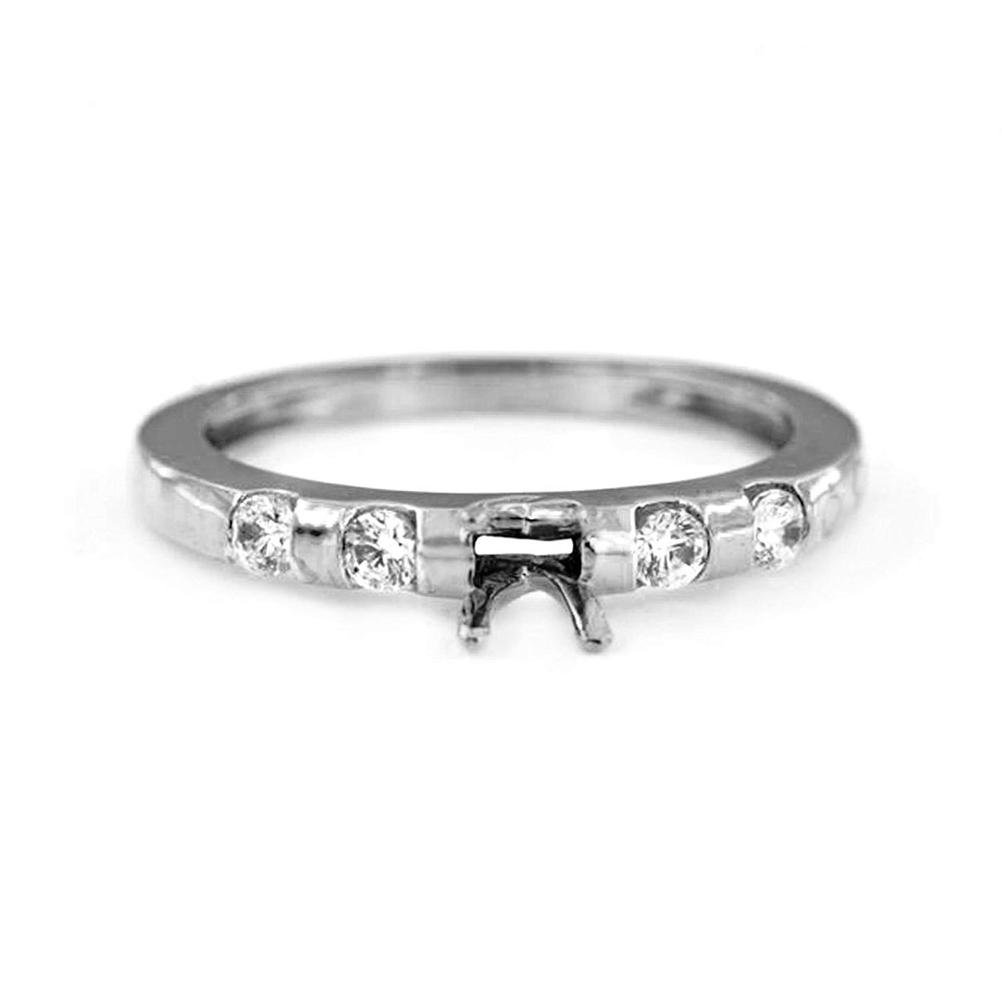 atjewels 0.43 TCW Round White CZ 14K White Gold Plated On 925 Silver Mount Ring MOTHER'S DAY SPECIAL OFFER - atjewels.in