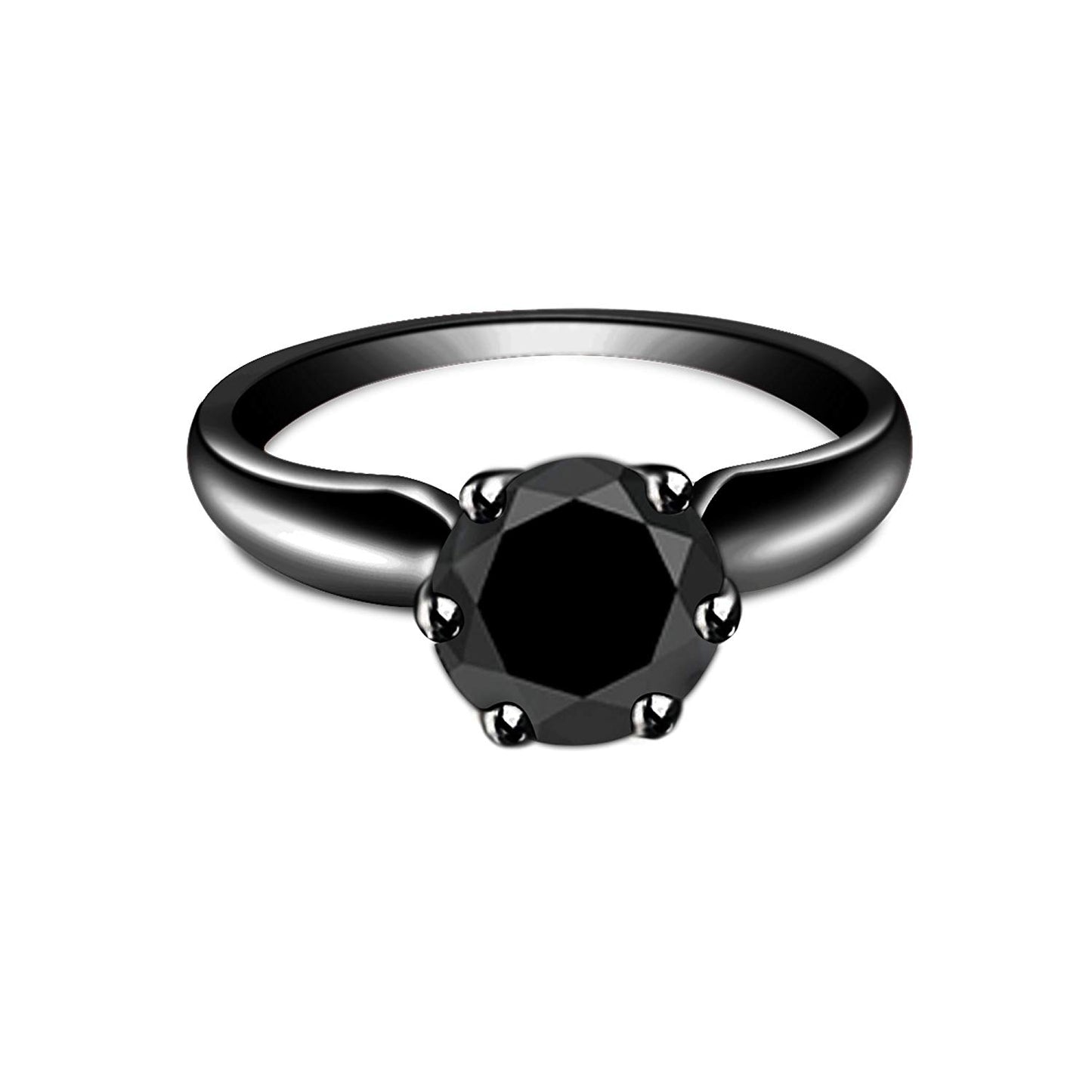 atjewels Round Cut Multi-Color Gemstone .925 Sterling Silver Solitaire Engagement Ring For Women's and Girl's For Diwali Special - atjewels.in