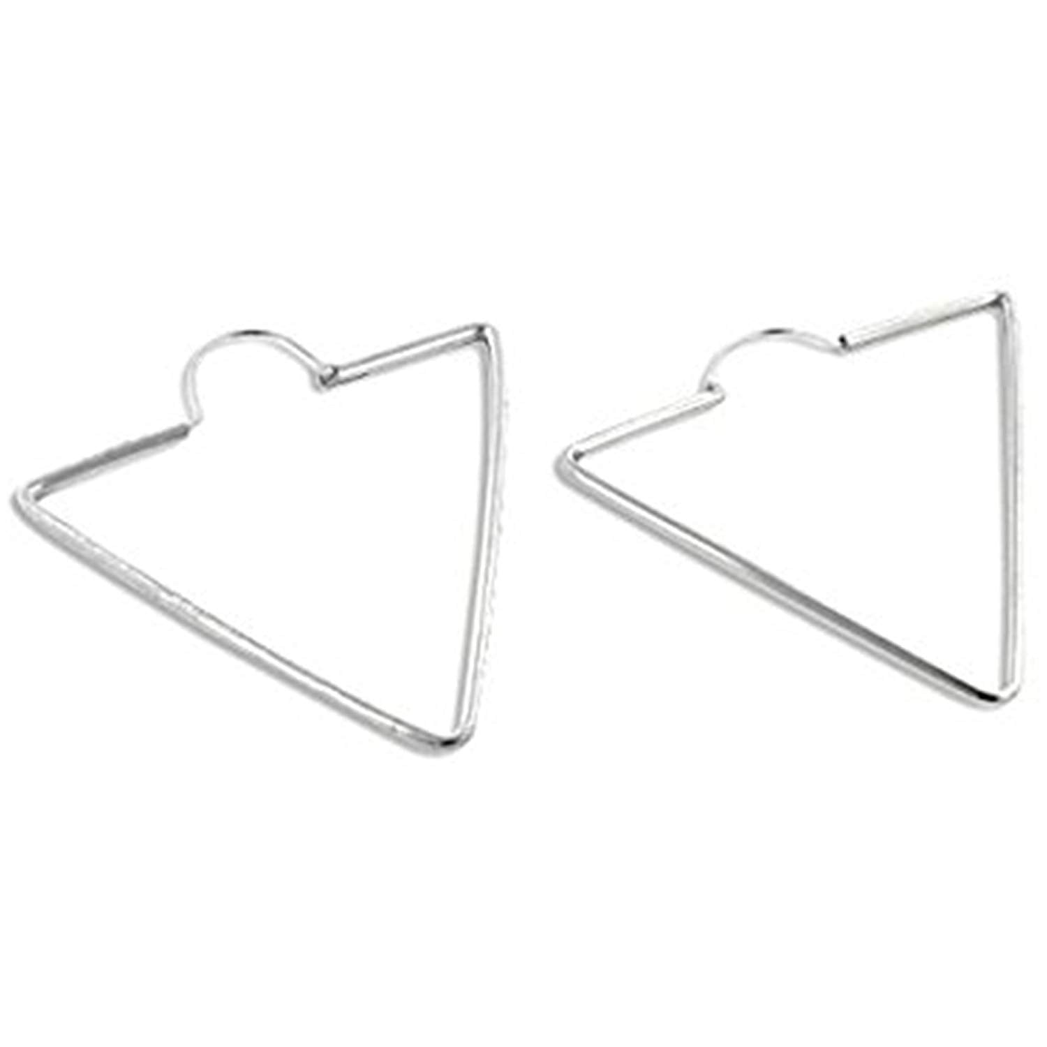 atjewels .925 Sterling Silver Triangle Hoop Earrings For Women's & Girl's For MOTHER'S DAY SPECIAL OFFER - atjewels.in