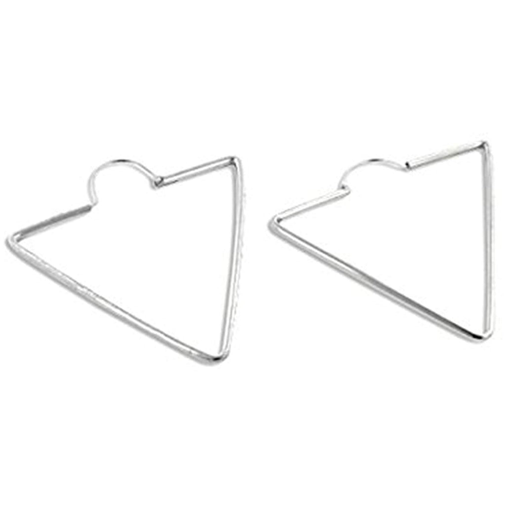 atjewels .925 Sterling Silver Triangle Hoop Earrings For Women's & Girl's For MOTHER'S DAY SPECIAL OFFER - atjewels.in