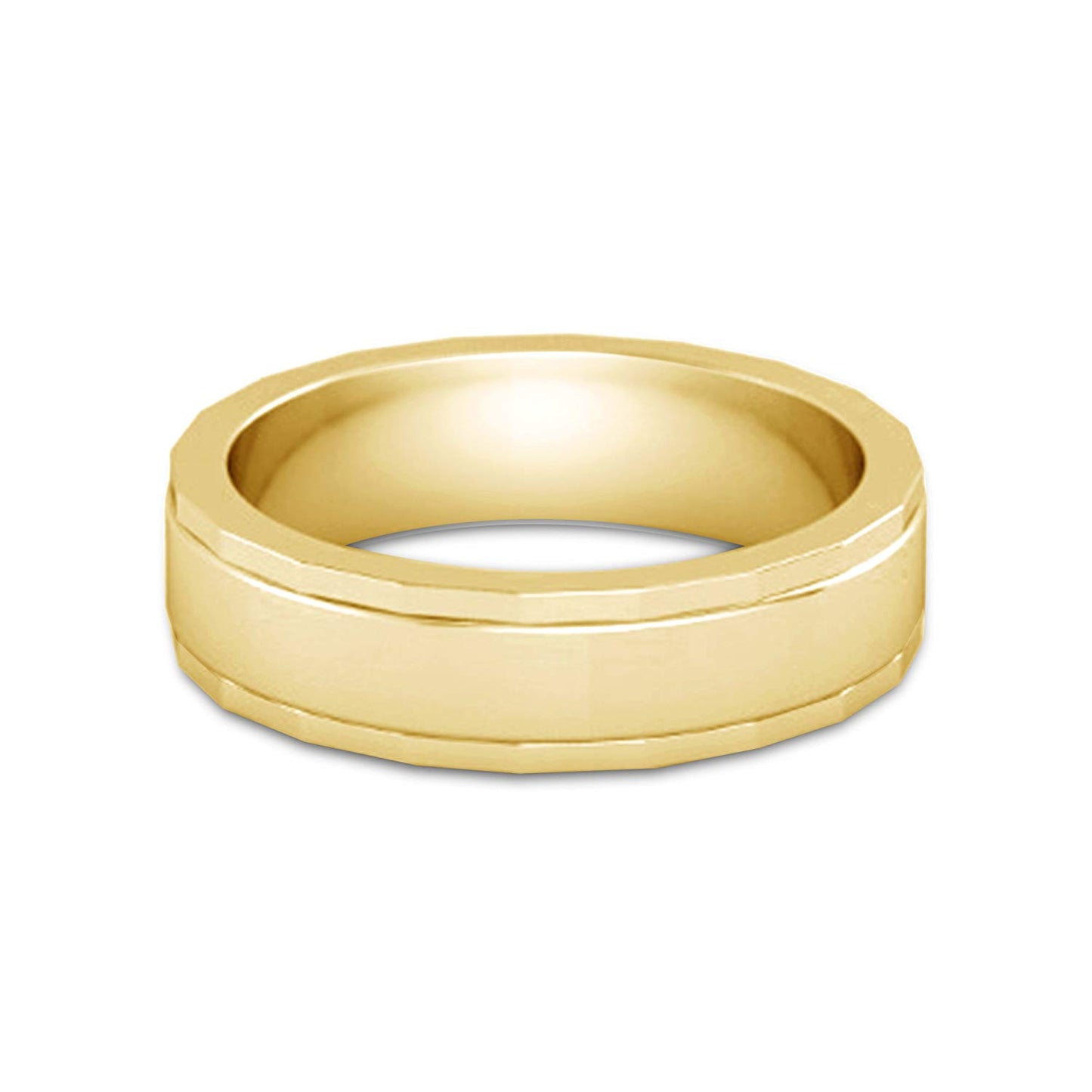 atjewels 18K Yellow Gold Over 925 Sterling Silver Anniversary Band Rings For Men's MOTHER'S DAY SPECIAL OFFER - atjewels.in