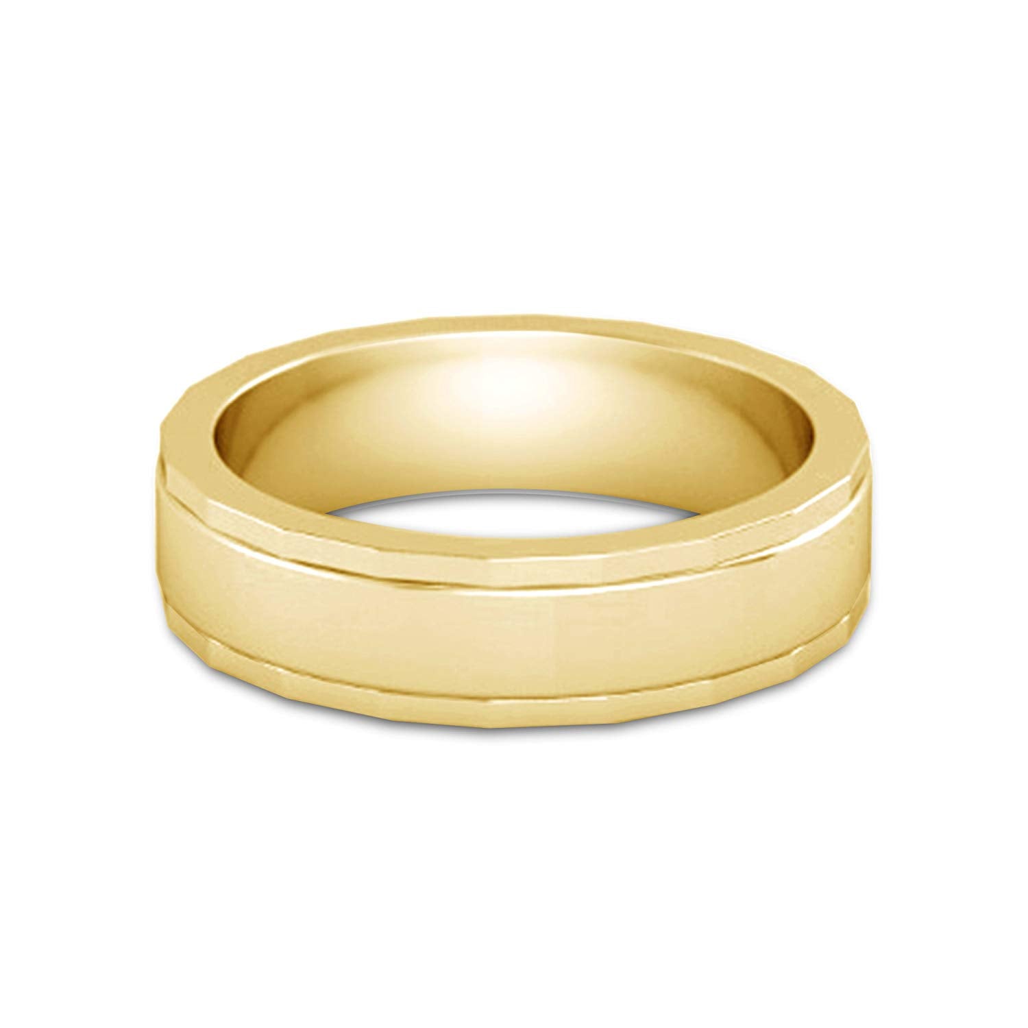 atjewels 18K Yellow Gold Over 925 Sterling Silver Anniversary Band Rings For Men's MOTHER'S DAY SPECIAL OFFER - atjewels.in