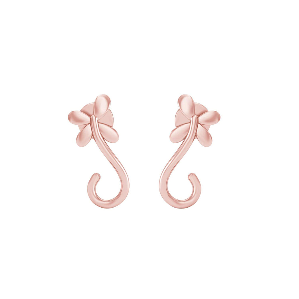 atjewels 14K Rose Gold Over .925 Sterling Silver Butterfly Stud Earrings For Women's MOTHER'S DAY SPECIAL OFFER - atjewels.in