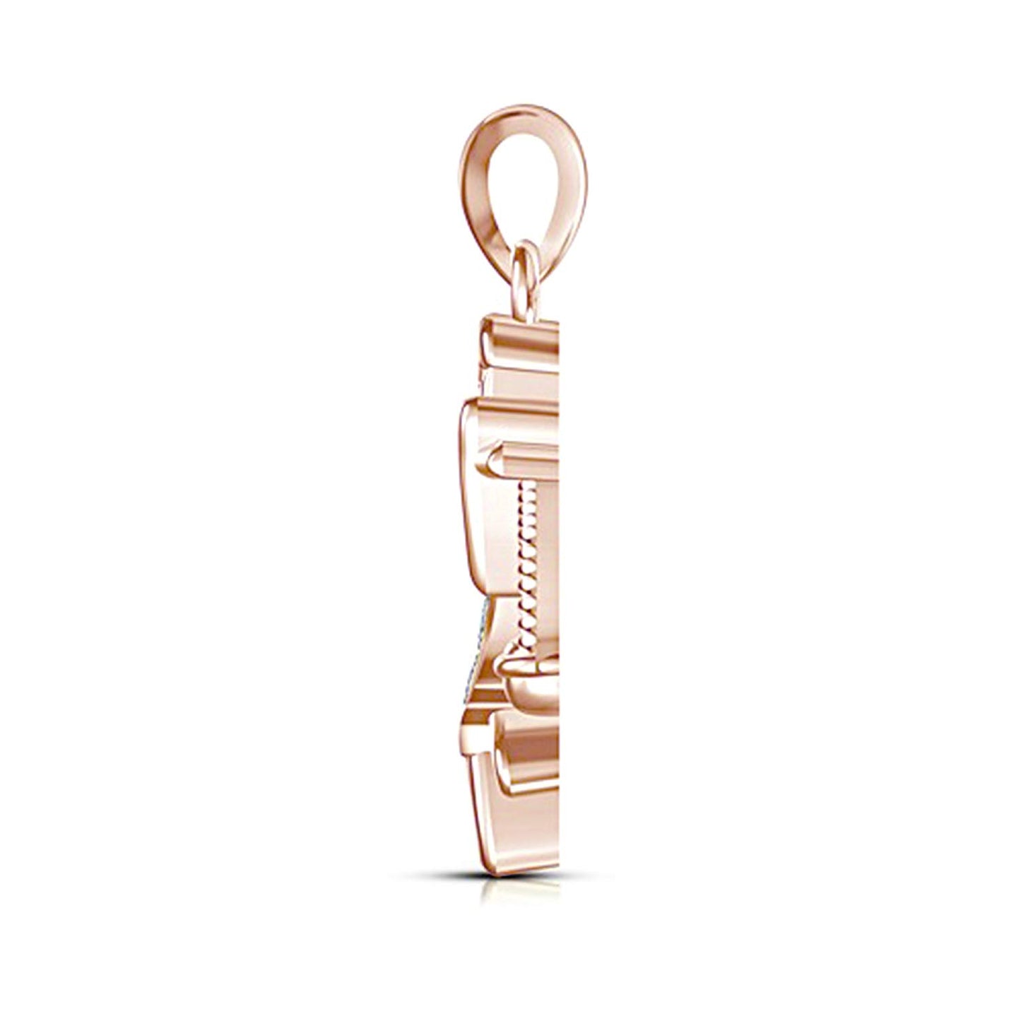 atjewels 18K Rose Gold Over .925 Sterling Silver Round Cut White Cubic Zirconia Libra Zodiac Pendant MOTHER'S DAY SPECIAL OFFER - atjewels.in