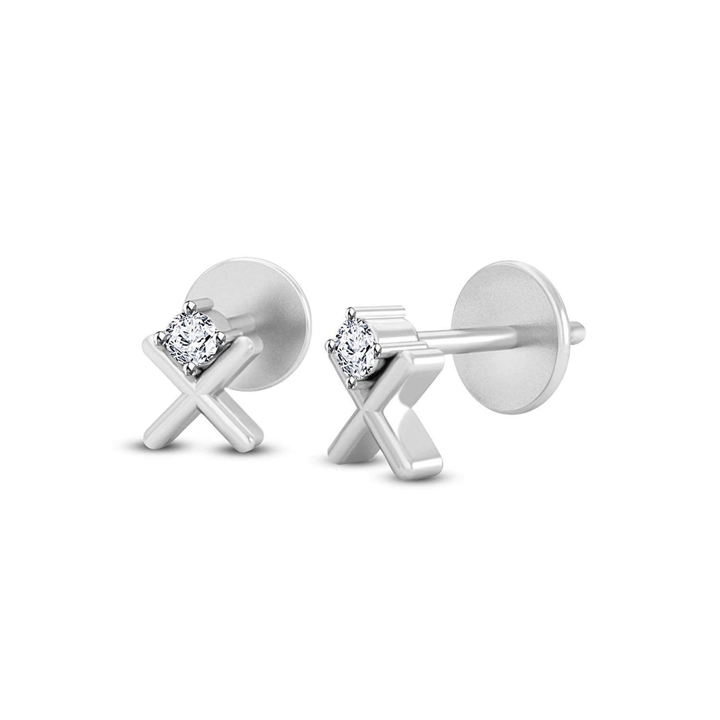 atjewels 14k Yellow Gold Over .925 Sterling Silver w/ Round Cut White CZ Selectable Earrings For Girl's & Women's Earrings - atjewels.in