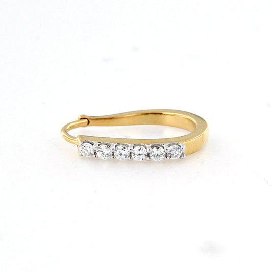 atjewels 14K Yellow Gold Over .925 Sterling Silver Cubic Zirconia Nose Pin MOTHER'S DAY SPECIAL OFFER - atjewels.in