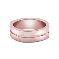 atjewels 18K Rose Gold Over 925 Sterling Silver Plain Anniversary Band Ring For Men's MOTHER'S DAY SPECIAL OFFER - atjewels.in