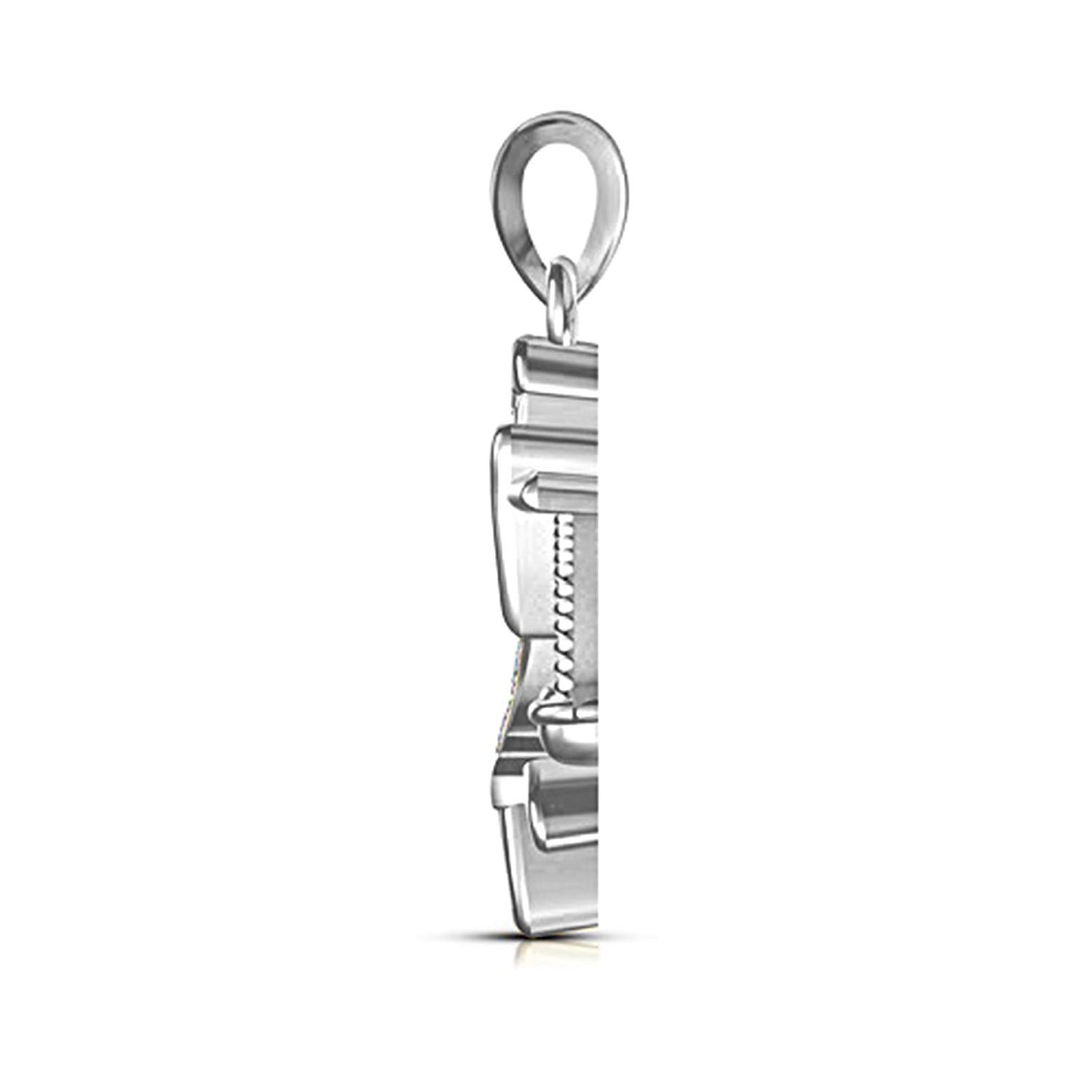 atjewels Solid 925 Sterling Silver Round Cut White Cubic Zirconia Libra Zodiac Pendant MOTHER'S DAY SPECIAL OFFER - atjewels.in