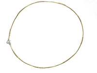 ATJewels 925 Sterling Silver 14k Two-Tone Gold Over Snake Chain 16" Unisex Necklace - atjewels.in