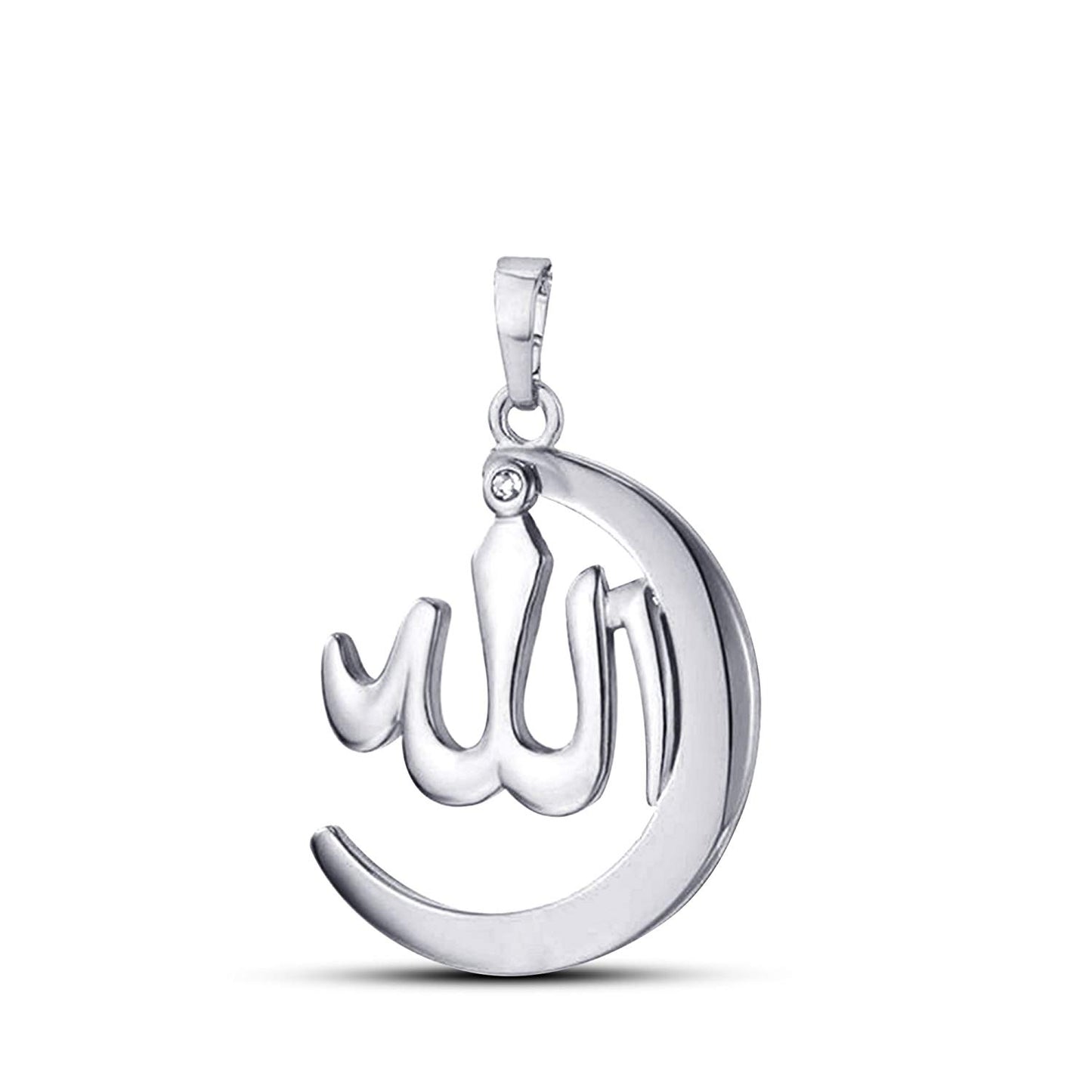 Special eid 14K Yellow Gold Over .925 Sterling Silver Allah Pendant For Women's - atjewels.in