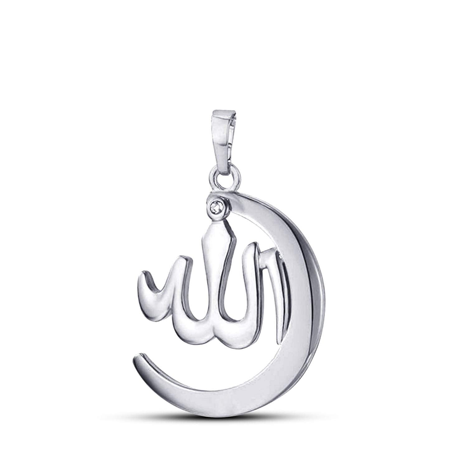 Special eid 14K Yellow Gold Over .925 Sterling Silver Allah Pendant For Women's - atjewels.in