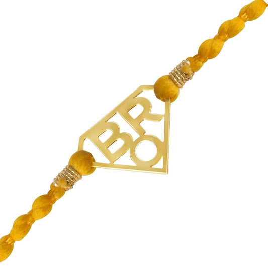 atjewels 14K Yellow Gold Over .925 Sterling Silver Super Man Bro Rakhi MOTHER'S DAY SPECIAL OFFER - atjewels.in