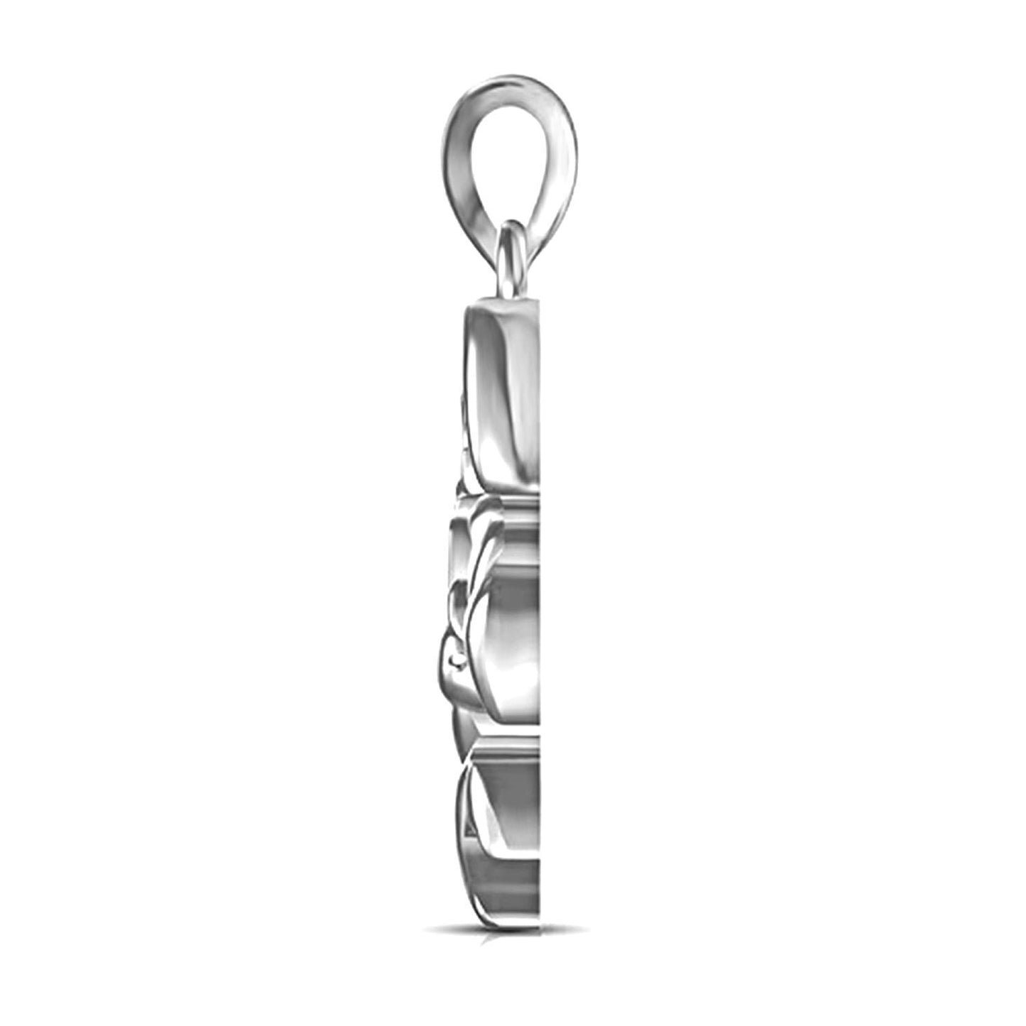 atjewels 18K White Gold Over Solid 925 Sterling Silver Round Cut White Cubic Zirconia Scorpio Zodiac Pendant MOTHER'S DAY SPECIAL OFFER - atjewels.in