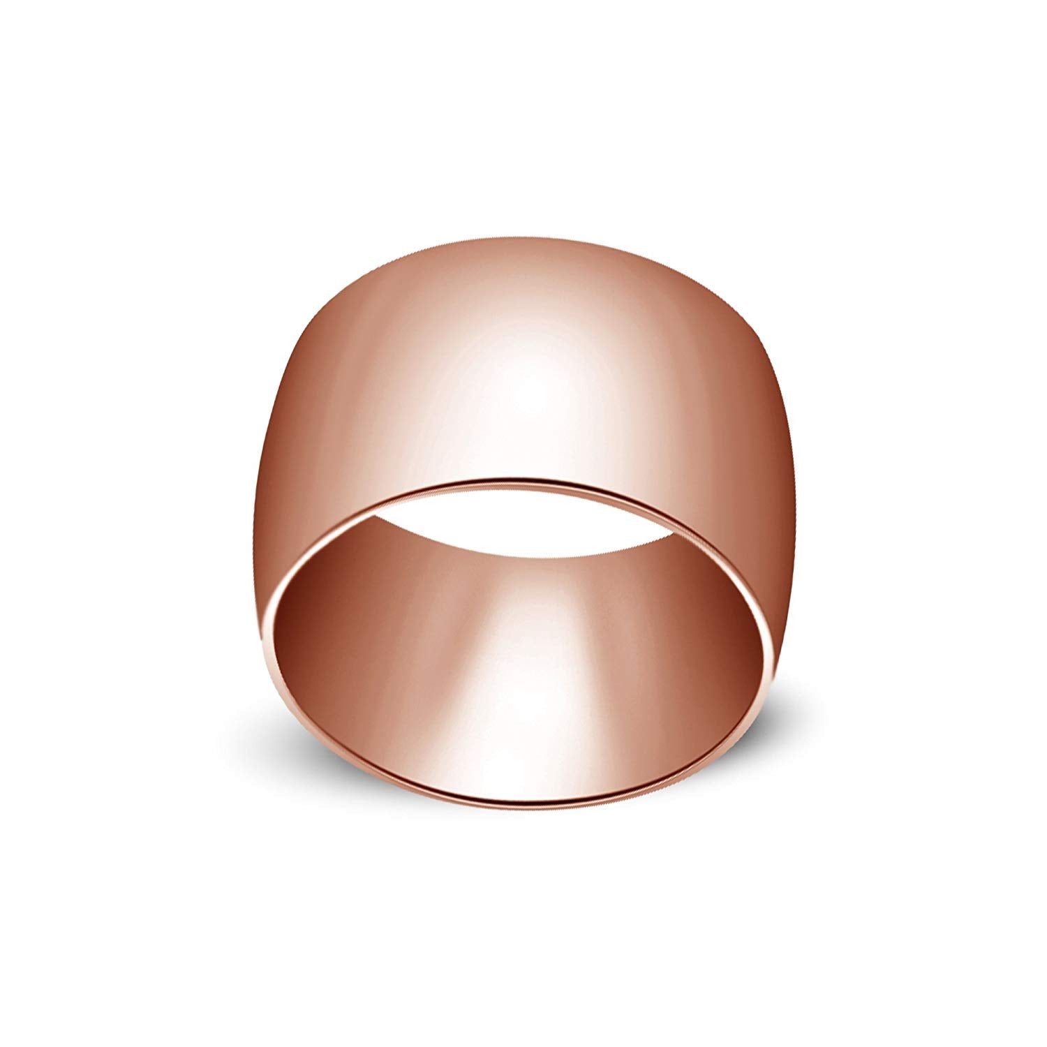 atjewels 14K Yellow Gold Over .925 Sterling Silver Plain Band Ring MOTHER'S DAY SPECIAL OFFER - atjewels.in