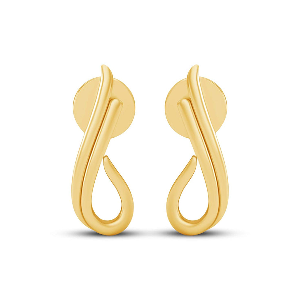 atjewels 18K Yellow Plated On 925 Sterling Fashion Stud Earrings For Women's MOTHER'S DAY SPECIAL OFFER - atjewels.in