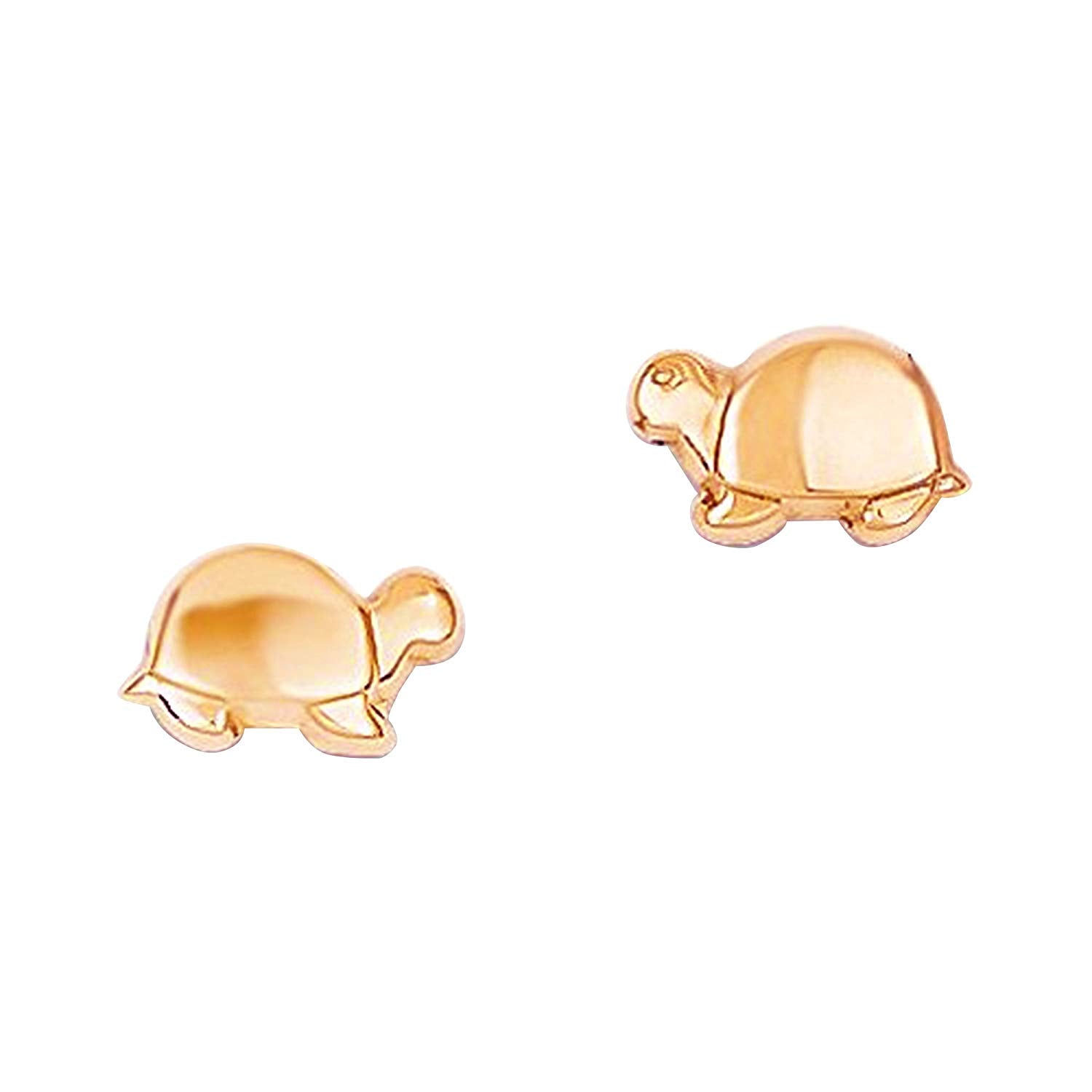 atjewels Tortoise Stud Earrings in 18K Rose Gold Over 925 Sterling Silver For Women's MOTHER'S DAY SPECIAL OFFER - atjewels.in