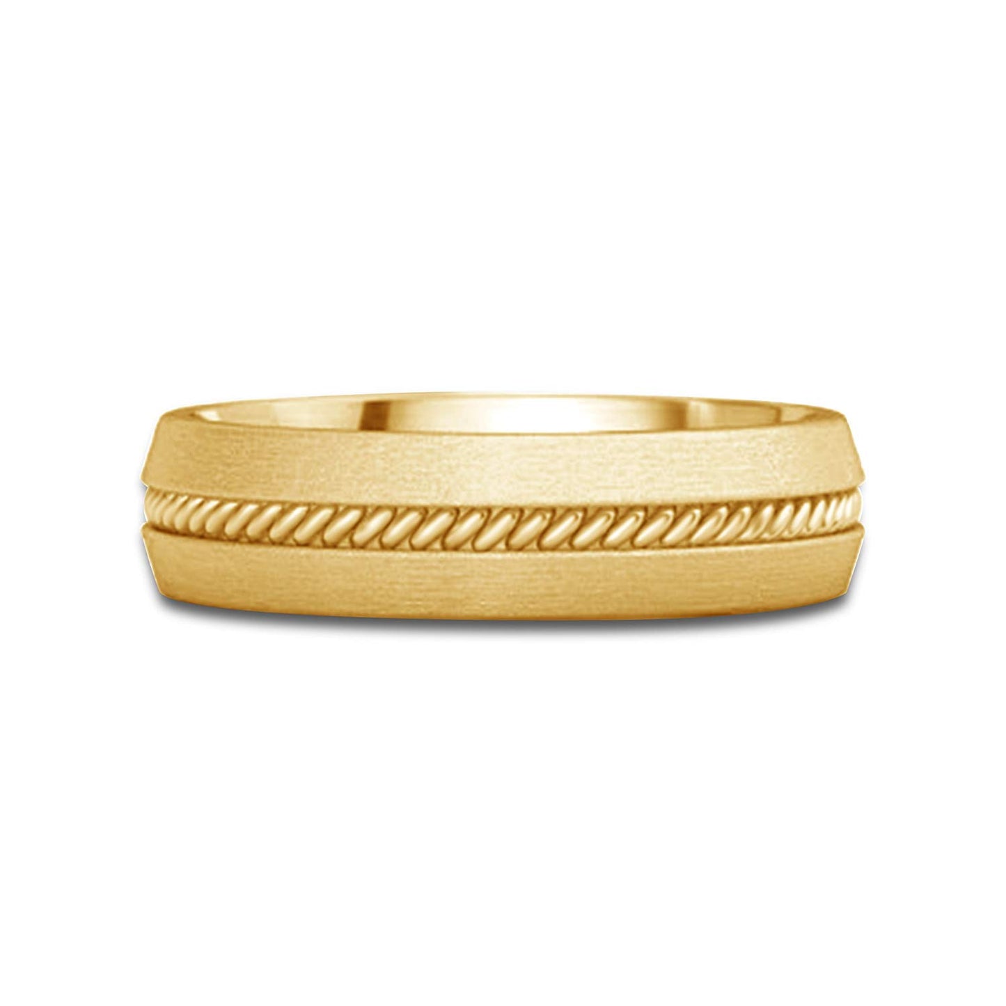 atjewels 18K Yellow Gold Over 925 Sterling Silver Plain Wedding Band Ring For Men's MOTHER'S DAY SPECIAL OFFER - atjewels.in