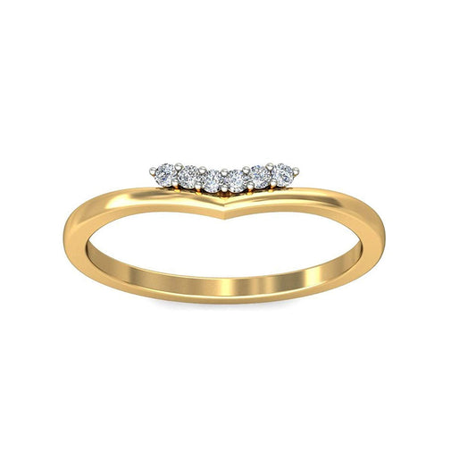 atjewels 14K Yellow and White Gold Over 925 Sterling Silver Round White Zirconia Engagement Ring MOTHER'S DAY SPECIAL OFFER - atjewels.in