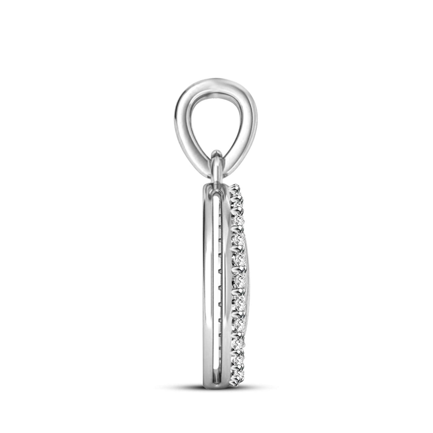 atjewels 18K White Gold Over 925 Sterling Silver White CZ Ganesh Spacial Om Pendant For Men and Women MOTHER'S DAY SPECIAL OFFER - atjewels.in