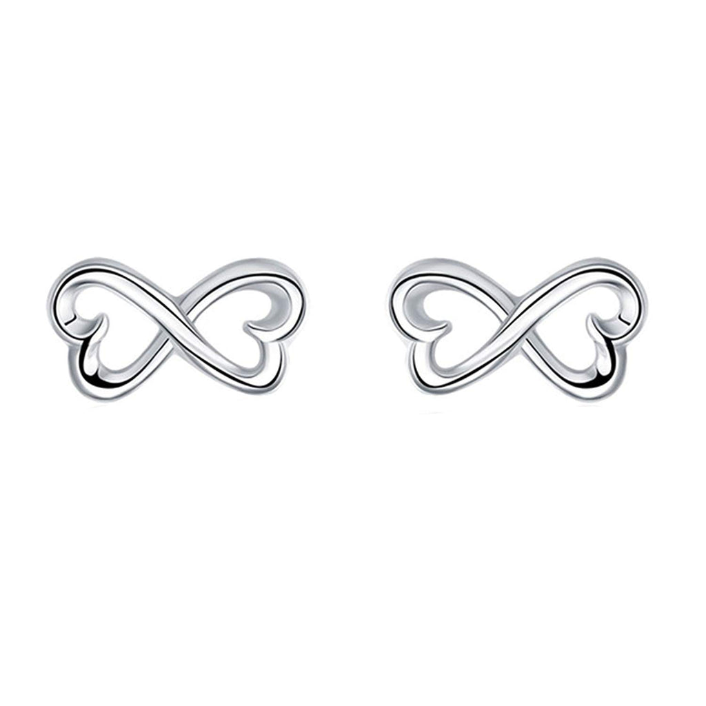 atjewels .925 Sterling Silver Bow Heart Earrings For Women's & Girl's For MOTHER'S DAY SPECIAL OFFER - atjewels.in