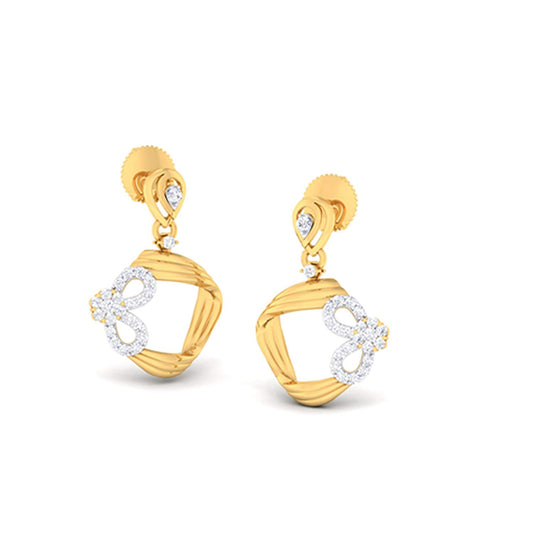 atjewels 14K Yellow and White Prong Gold Over 925 Sterling Silver Round White CZ Flower Pendant MOTHER'S DAY SPECIAL OFFER - atjewels.in