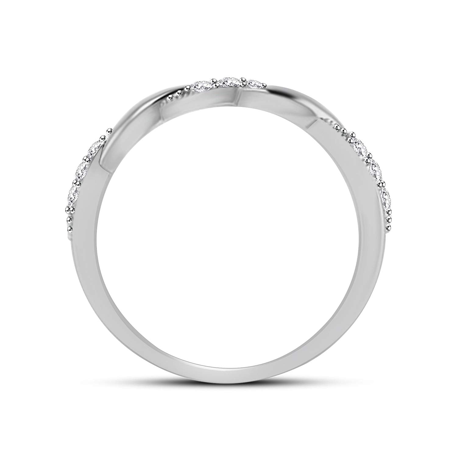 atjewels Round White Zirconia 925 Silver Sterling Engagement Ring MOTHER'S DAY SPECIAL OFFER - atjewels.in