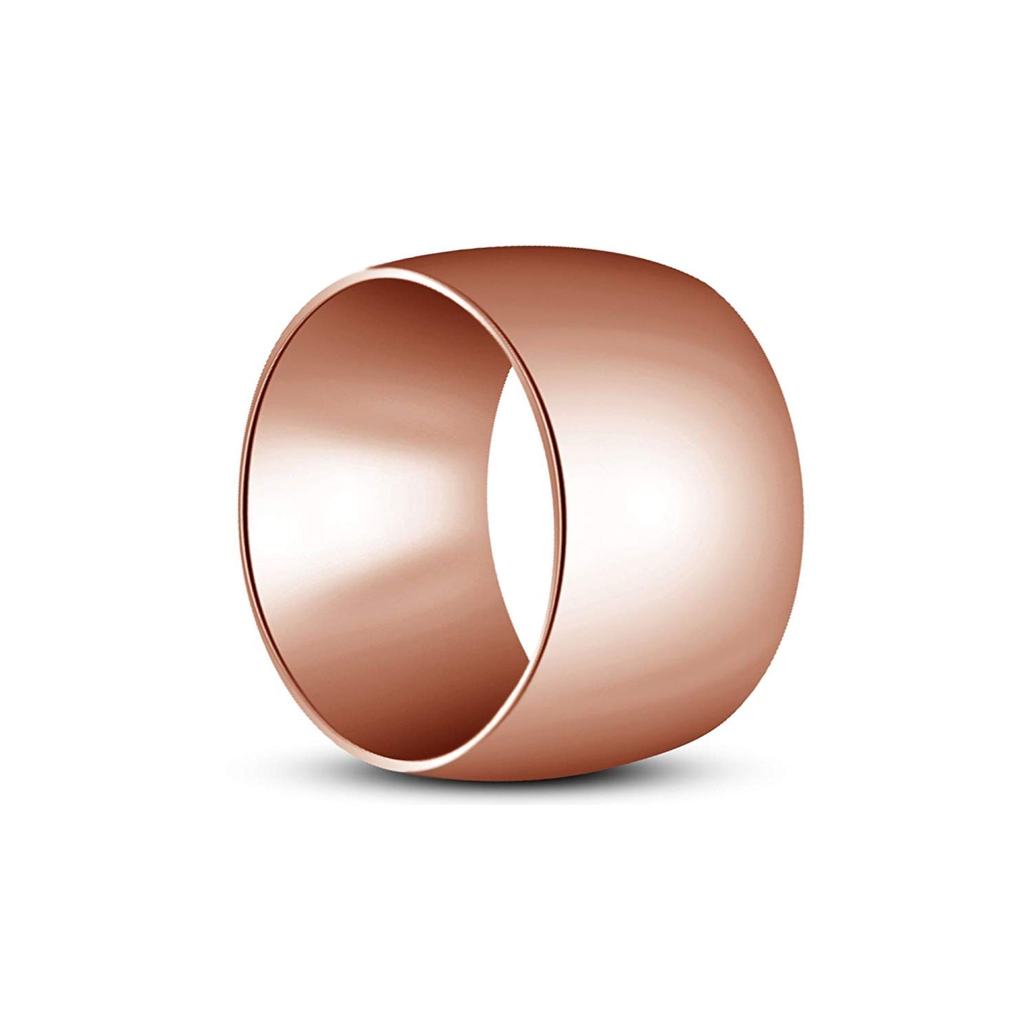 atjewels 14K Yellow Gold Over .925 Sterling Silver Plain Band Ring MOTHER'S DAY SPECIAL OFFER - atjewels.in