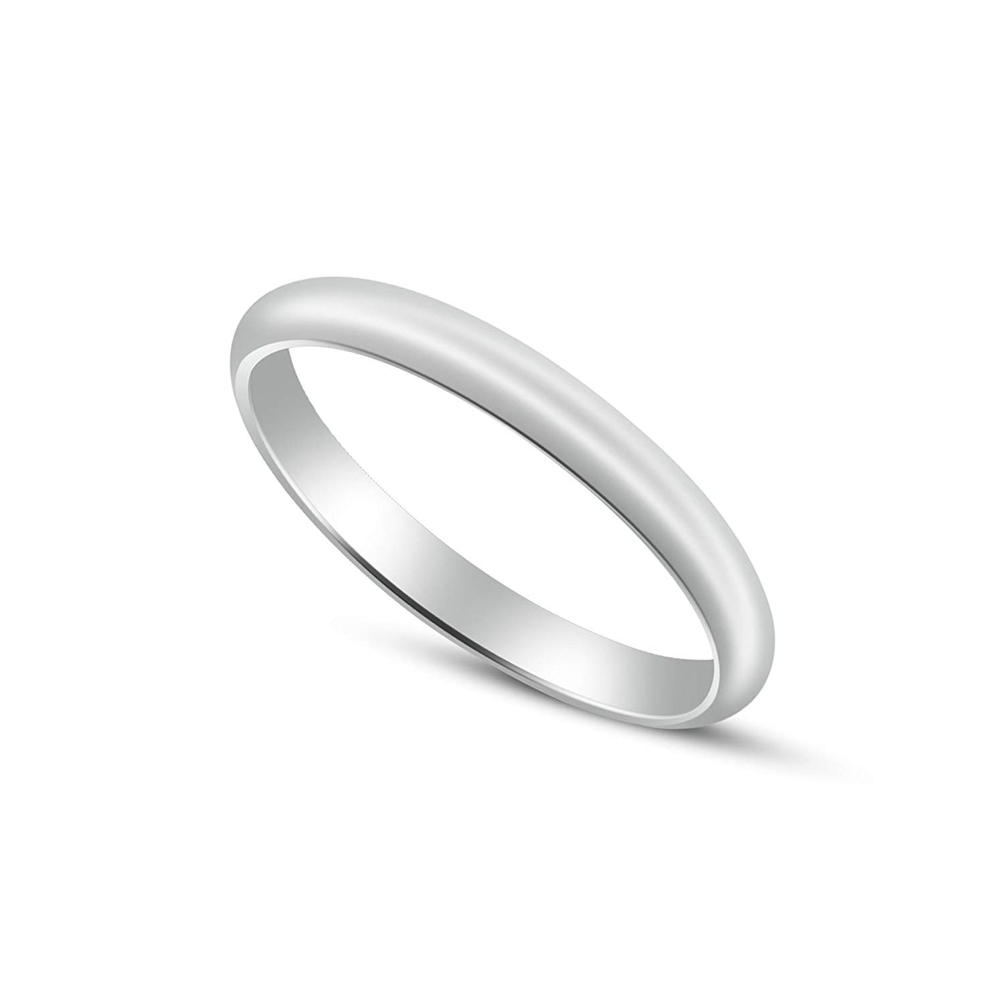 atjewels 18K White Gold Over .925 Sterling Silver Anniversary Plain Band Ring For Women's MOTHER'S DAY SPECIAL OFFER - atjewels.in