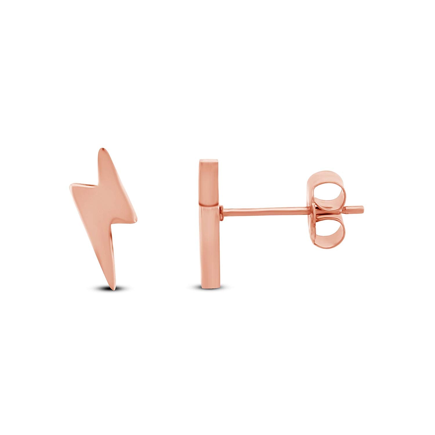 atjewels Plain Stud Earrings in 14k Rose Gold Plated on 925 Sterling Silver For Women's MOTHER'S DAY SPECIAL OFFER - atjewels.in