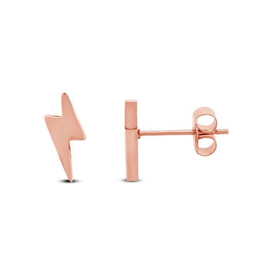 atjewels Plain Stud Earrings in 14k Rose Gold Plated on 925 Sterling Silver For Women's MOTHER'S DAY SPECIAL OFFER - atjewels.in