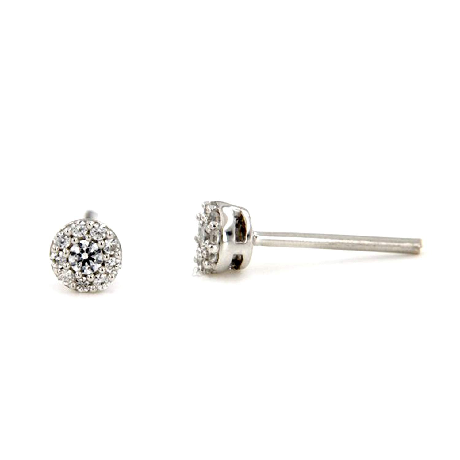 atjewels Women's Use Wedding Stud Earrings in 18k White Gold Over 925 Sterling White CZ MOTHER'S DAY SPECIAL OFFER - atjewels.in