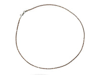 ATJewels Solid 14k Two Tone Gold Over 925 Sterling Silver Rope Chain 16" Strand Unisex Necklace - atjewels.in