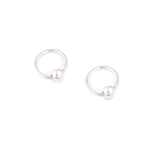 atjewels .925 Sterling Silver 8MM 2pcs Captive Bead Ring Ball Hoop Eyebrow Nose Lip Earrings Body Piercing MOTHER'S DAY SPECIAL OFFER - atjewels.in