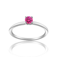 atjewels Republic Day Offers Pink Sapphire With 18K White Gold Over .925 Sterling Silver Solitaire Ring MOTHER'S DAY SPECIAL OFFER - atjewels.in