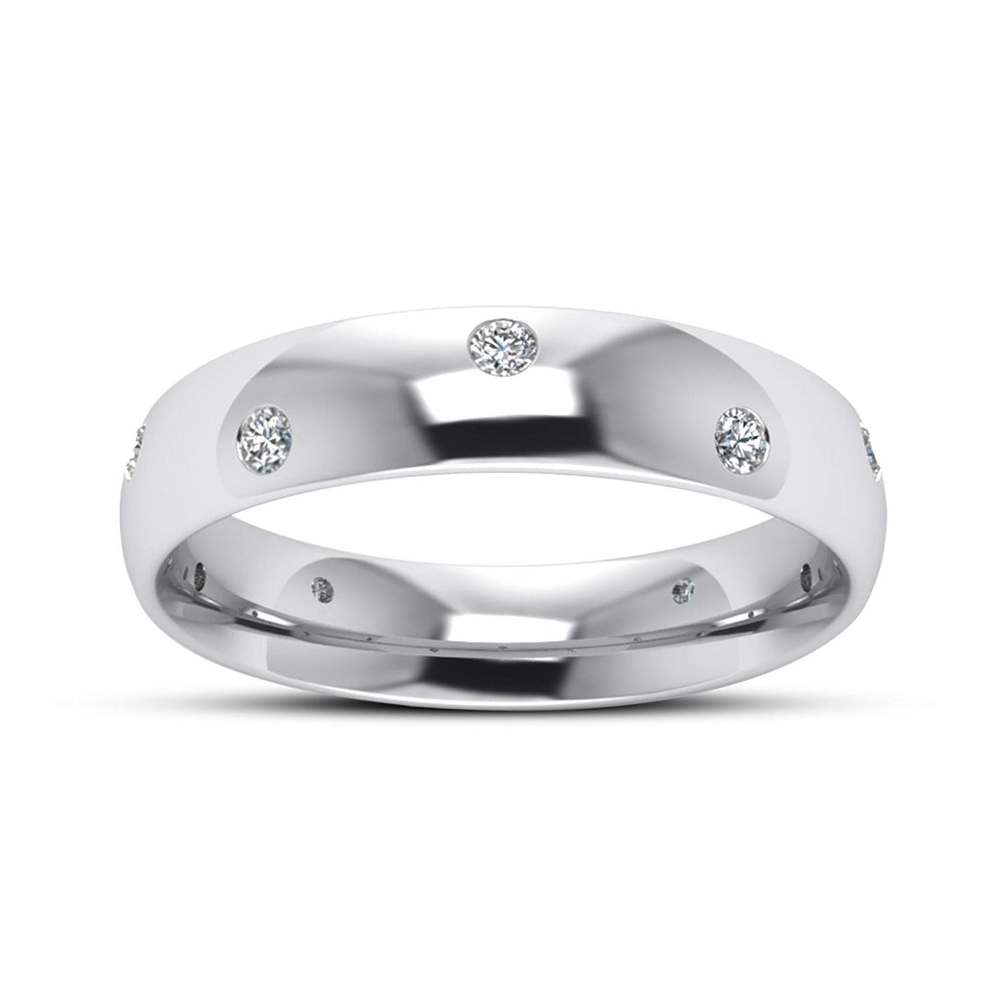 atjewels Round White Zirconia 14k Rose Gold Over .925 Sterling Eternity Band Ring Holi Special Offers MOTHER'S DAY SPECIAL OFFER - atjewels.in
