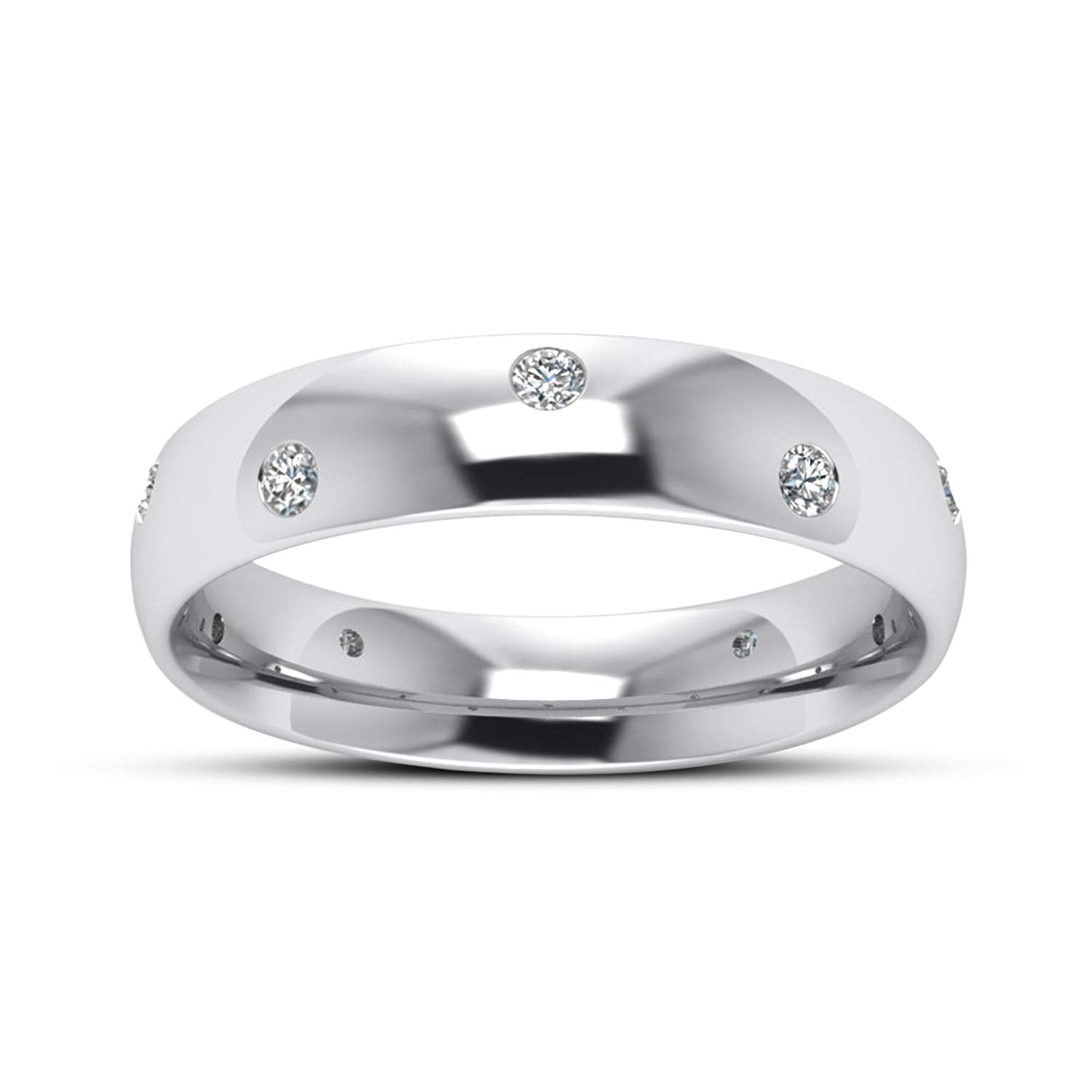 atjewels Round White Zirconia 14k Rose Gold Over .925 Sterling Eternity Band Ring Holi Special Offers MOTHER'S DAY SPECIAL OFFER - atjewels.in