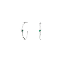 atjewels Women's Round Cut Emerald Solitaire Stud Earrings in White Gold Plated on 925 Silver MOTHER'S DAY SPECIAL OFFER - atjewels.in