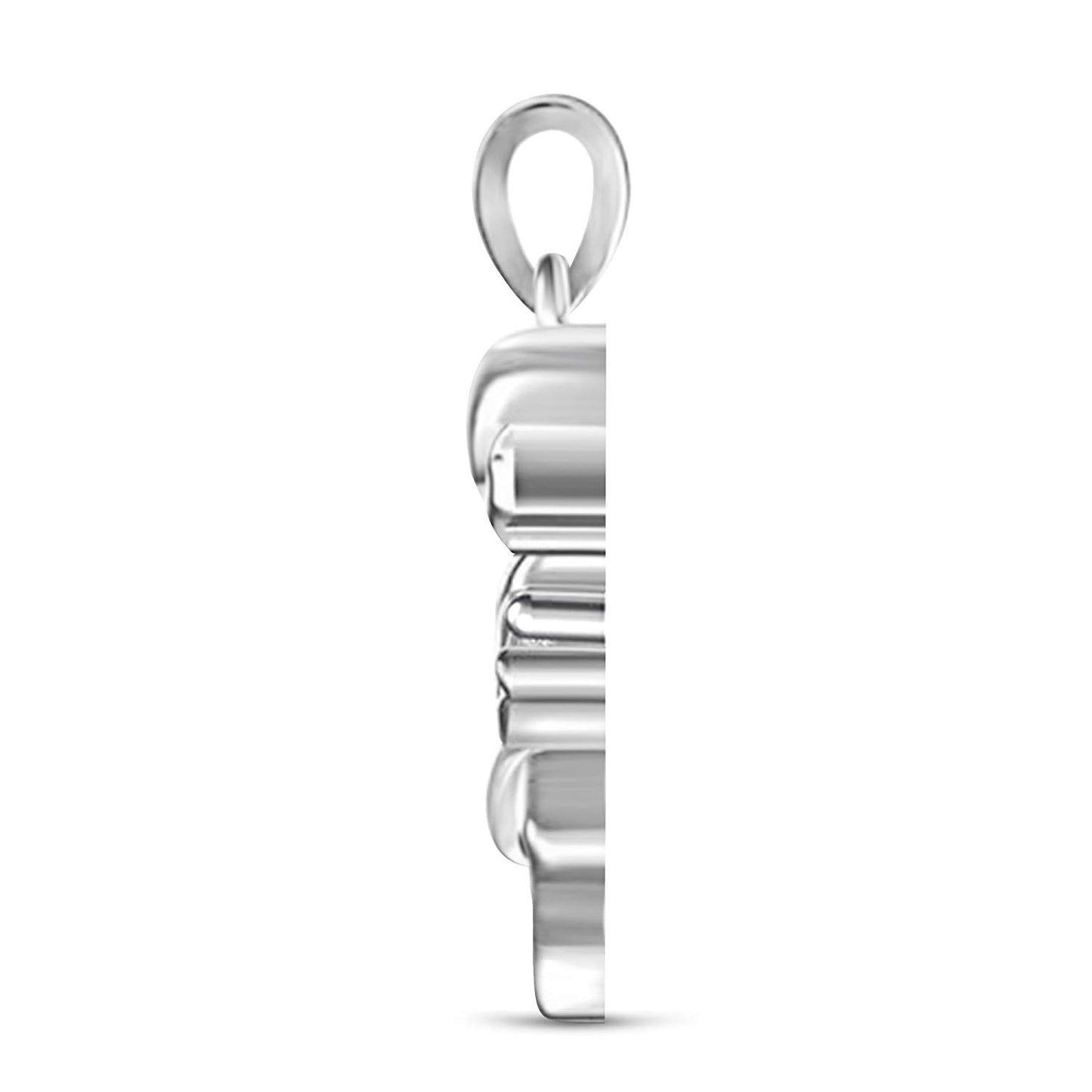 atjewels 18K White Gold Over Solid 925 Sterling Silver Round Cut White Cubic Zirconia Gemini Zodiac Pendant MOTHER'S DAY SPECIAL OFFER - atjewels.in