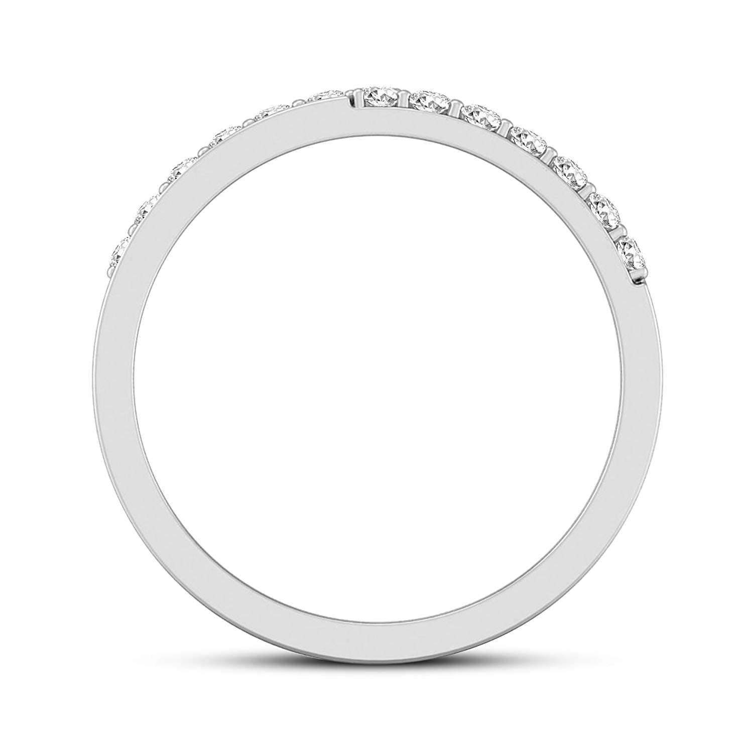 Wide Bali High Polish Ring With White CZ - .925 Sterling Silver Band, Sizes 6-9